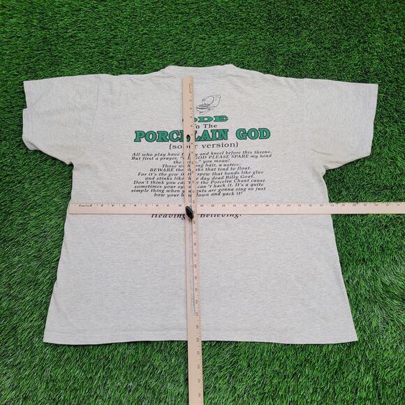 Vintage 90s Drunk Toilet Shirt XL 24x26 Gray USA - Picture 3 of 16